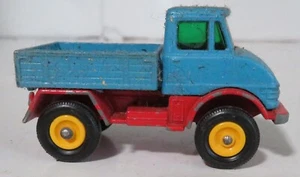 Vintage Lesney No 49 Matchbox Car Unimog Made in England Truck Toy Car Red Blue - Picture 1 of 15