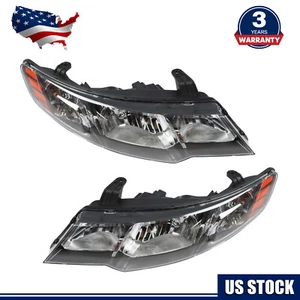 Headlights Set For 2010-2011-2012-2013 Kia Forte Pair Halogen Headlamps Black - Picture 1 of 9