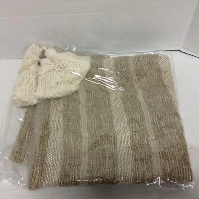 Funda de almohada Pottery Barn Cash texturizada cama sofá silla rayas tejidas naturales 22" Foto 1 de 3