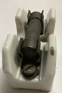 BLOQUE DE FUSIBLES DE CERÁMICA ÚNICO VINTAGE - Imagen 1 de 4