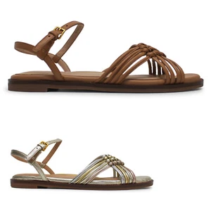 Cole Haan Womens Sandals Jitney Knot Buckle Ankle-Strap Slingback Leather - Picture 1 of 9