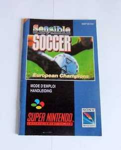SENSIBLE SOCCER - SUPER NINTENDO / SNES MANUAL * FRENCH & DUTCH TEXT * - Picture 1 of 3