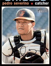 2020 Topps Heritage Base #95 Pedro Severino - Baltimore Orioles