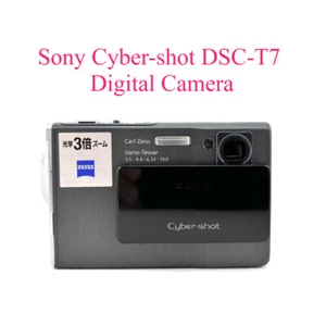 Sony Cyber-shot DSC-T7 Digital Camera 5.1MP 3x Optical Zoom Direct Print Black - Picture 1 of 12