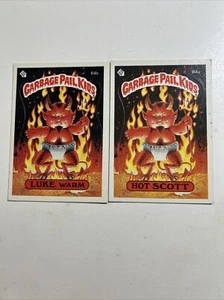 1985 Topps Garbage Pail Kids Series 2 64a HOT SCOTT and 64b LUKE WARM. - Picture 1 of 5