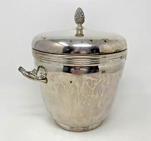 Sheffield Silver Co CUBO DE HIELO Inserto de vaso de leche y tapa Enfriador de champán DE COLECCIÓN - Imagen 1 de 15