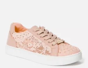 Damen-Plateausneaker Bebe Größe 6 Chiara rosa Rouge Pailletten 69 $ - Bild 1 von 6