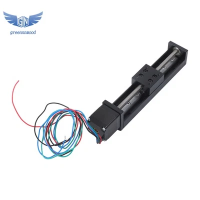 100mm Stroke Mini Linear Rail Guide Lead Screw T6x1 with NEMA11 Stepper Motor - Image 1 of 4