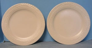 Bee & Willow Asheville Vine 10" Cream Dinner Plates Embossed Vine Border 2 pc - Picture 1 of 4