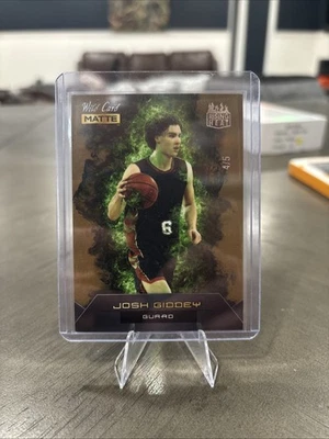 2022 Wild Card Matte SP Exclusive Rising Heat Josh Giddey 4/5 Green RC Rookie - Image 1 of 2