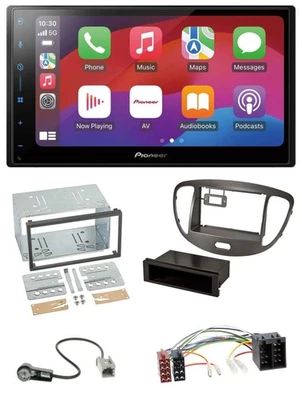 Pioneer DAB USB MP3 Bluetooth 2DIN Autoradio für Hyundai i10 2008-13 dunkelsilbe - Bild 1 von 4