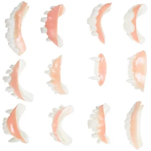 24 Pcs Funny Dentures Scarecrow Teeth Fake White Halloween Scary Demon - Imagen 1 de 12