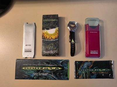 Коллекционные часы Swatch Irony Godzilla специальное издание YGS705 с каштановой булавкой - Изображение 1 из 4