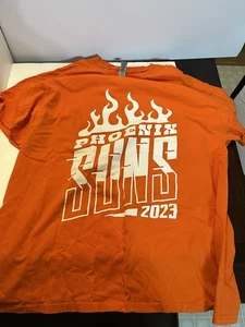 Gildan Phoenix Suns 2023 Basketball T-shirt mens XL Crewneck Orange & White Worn - Picture 1 of 6