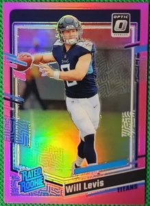 Donruss Optic Rated Rookie Pink Prizm #298 Will Levis RC Titans 2023 - Imagen 1 de 2