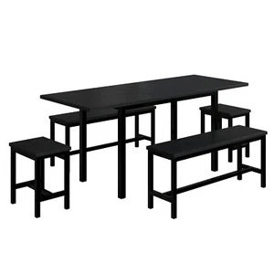 Esstisch Set Tisch mit Hocker und Bank Esszimmergruppe Essgruppe für 6 Personen - Bild 1 von 7