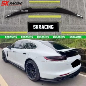Real Carbon Fiber Trunk Rear Spoiler Wing Fits Porsche Panamera 971 2017-2023 - Picture 1 of 20