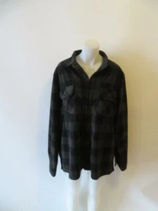 MENS CROFT & BARROW GREEN CHECKERED FLEECE JACKET SZ XL* - Picture 1 of 9