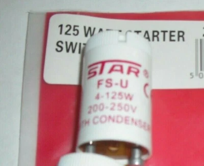 1 x Fluorescent Starter Unit For Lamps 100-125W, Watt Fluorescent - Image 1 of 2