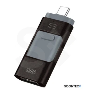 128 GB SCHWARZ 3.0 USB-Stick Memory Stick 3 in1 USB-C/PC/iPhone - Bild 1 von 6