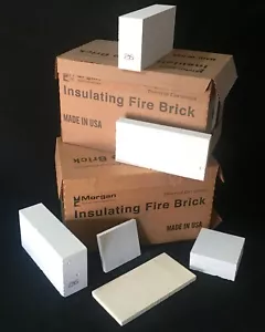 K26 Insulating Firebrick 9 x 4.5 x 1.25 Morgan Thermal Ceramics 2600F Box of 2 - Picture 1 of 12