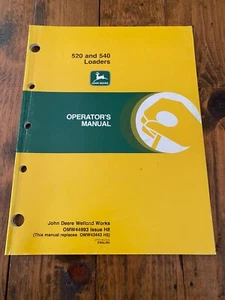 John Deere 520 & 540 Loaders Operator's Manual OMW44993 Issue H8 - Picture 1 of 2