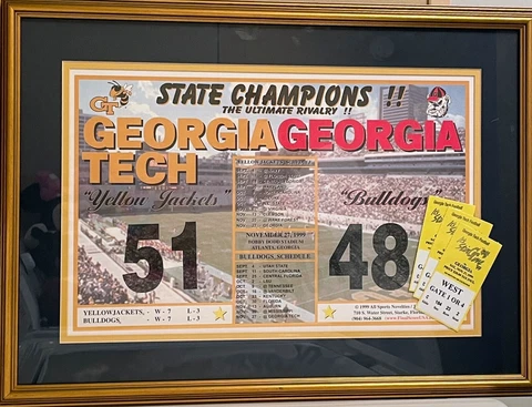 Framed Sports Pic/ticket/Its Sting Time 99 State Champions! The Ultimate Rivalry Cover