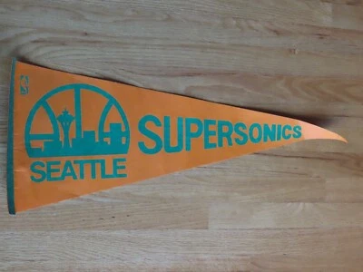 1970's NBA SEATTLE SUPERSONICS BASKETBALL 30" Pennant DENNIS JOHNSON - Image 1 of 4