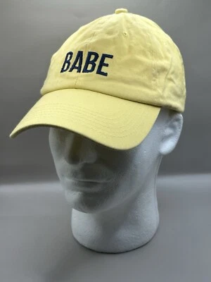 Gorra de béisbol SWISH Babe unisex amarilla negra algodón correa ajustable Foto 1 de 3