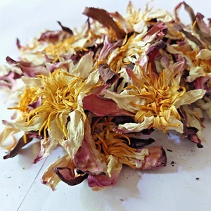 White Lotus Flower Nymphaea Ampla Pure Natural Organic Dried Whole Flowers - 40g - Picture 1 of 6