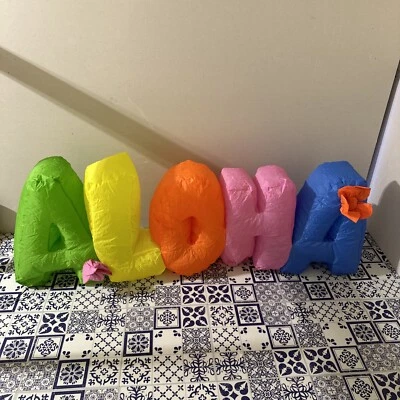 Letrero inflable Luau Aloha 2006 Gemmy interior soplado por aire 4 ft fiesta hawaiana enchufable Foto 1 de 4