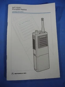 ✅ Vintage Motorola MT1000Portable Radio Operating Instruction Manual (Free Ship) - Picture 1 of 6