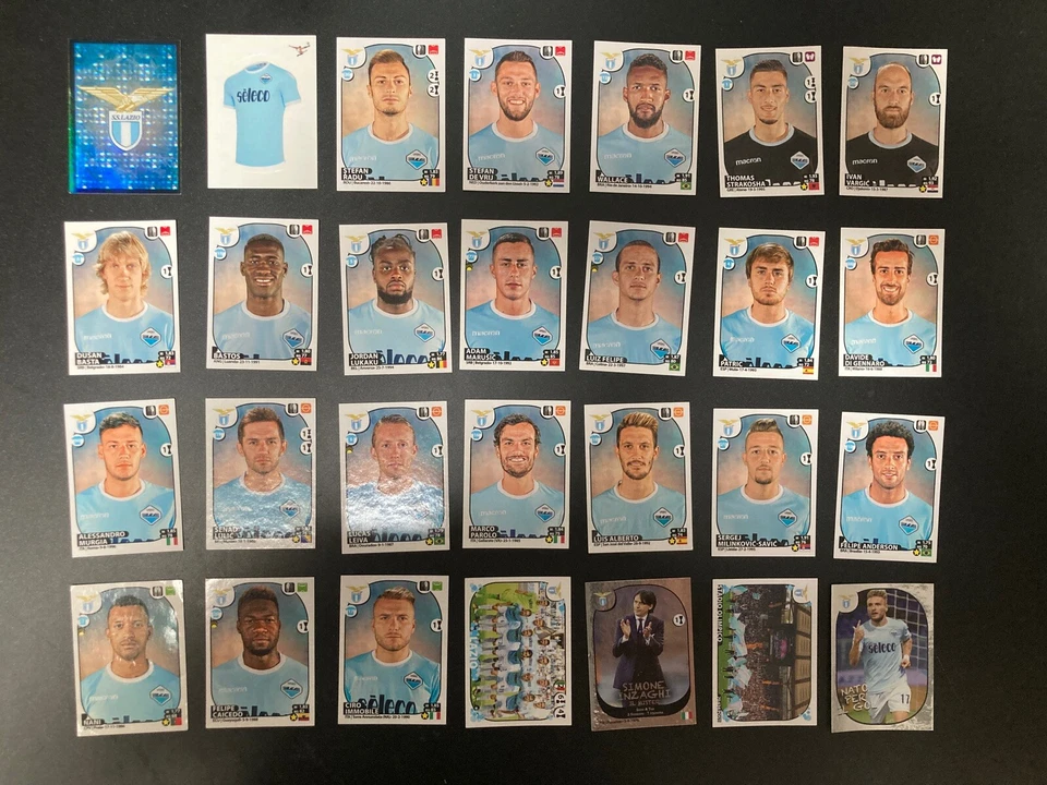 28 FIGURINE STICKERS CALCIATORI PANINI 2017-18  SQUADRA COMPLETA  LAZIO - Immagine 1 di 1