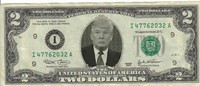 Donald Trump $2 Dollar bill Mint real