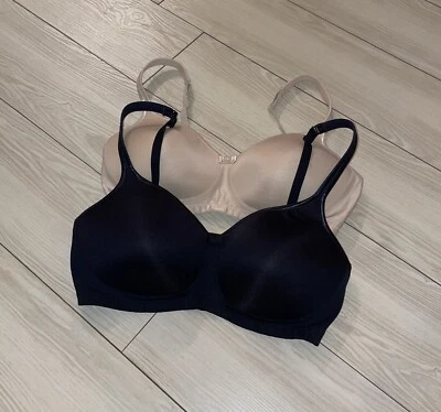 2 Anita 5706X Tonya Contour Pocketed Mastectomy Bras Lined Wire Free Womens 32D - Image 1 of 4