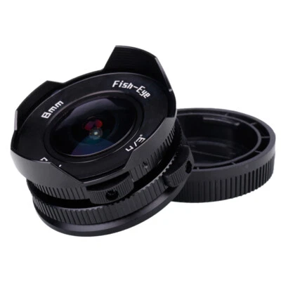 8mm F3.8 180° Wide Angle Lens For Micro M4/3 MTF PEN F E-M1 II E-M5 GH5 G7 - Image 1 of 4