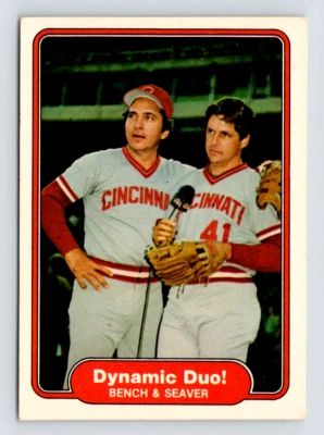 1982 Fleer Card, #634 Johnny Bench & Tom Seaver, Reds Dynamic Duo!, see Video - Image 1 of 3