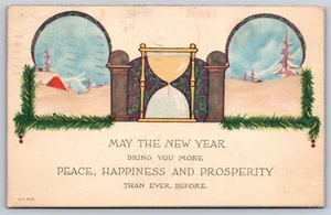 Postcard May the New Year Bring You More Peace Happiness Prosperity 1923 - Bild 1 von 2