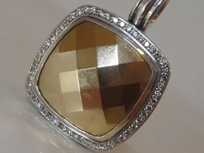 $3150 DAVID YURMAN ORO 18K SS EXTRA GRANDE ALBIÓN FACETADO ORO DIAMANTE REALZADOR Foto 1 de 4