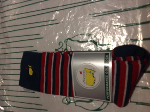 2020 Candy Cane Masters FootJoy Red/Augusta Green Holiday Stripe Men's Socks Cover