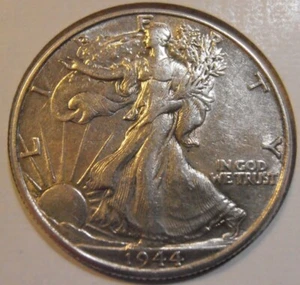 1944 P Walking Liberty Half Dollar, UNC, 90% Silver Coin (44PAC) - Picture 1 of 4