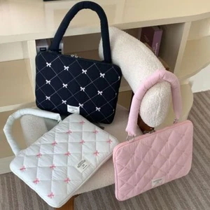 Bowknot Laptop Shoulder Bag Large Capacity Laptop Handbag Tablet Sleeve Case - Bild 1 von 15