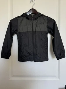 North Face Boy Rain Jacket Youth XXS (5) Black Mesh Lined Hooded Waterproof - Picture 1 of 5