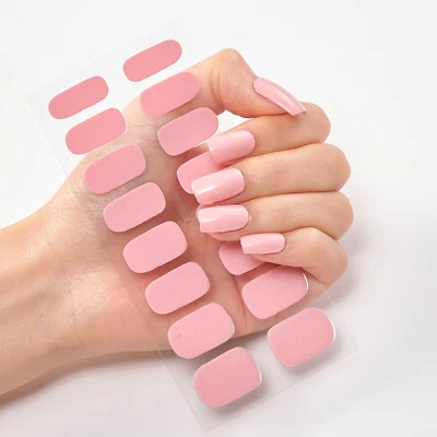 Pegatinas de uñas francesas 3D autoadhesivas para mujeres hágalo usted mismo arte en uñas esmalte en gel 22 piezas Foto 1 de 4