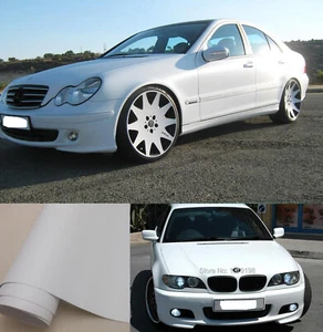 Full Roll 100FT x 5FT Flat Matte White Vinyl Car Wrap Film Graphics Bubbles Free - Picture 1 of 7