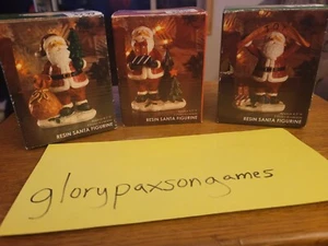 Kirkland’s Santas Resin Figurines 4.5" Christmas Xmas Holiday Figures - Picture 1 of 6