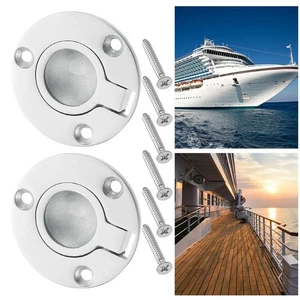 10 Mm / 0,39 \ '\' Höhe Türzuggriff 2 PCs 316 Edelstahl Brandneu Praktisch - Picture 1 of 12