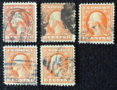 1908-09 US 1 Random 6c Washington Stamp Used, SC#336 CV$6 - Image 1 of 2