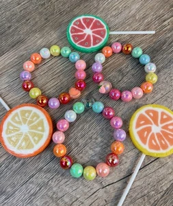 Handgefertigt Miracle Beads Polaris Perlen Armband Rainbow Ø14 mm bunt 3D Perlen - Bild 1 von 8