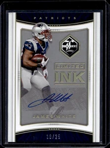 James White Auto /25! 2017 Panini Limited Ink New England Patriots Autograph - Picture 1 of 2